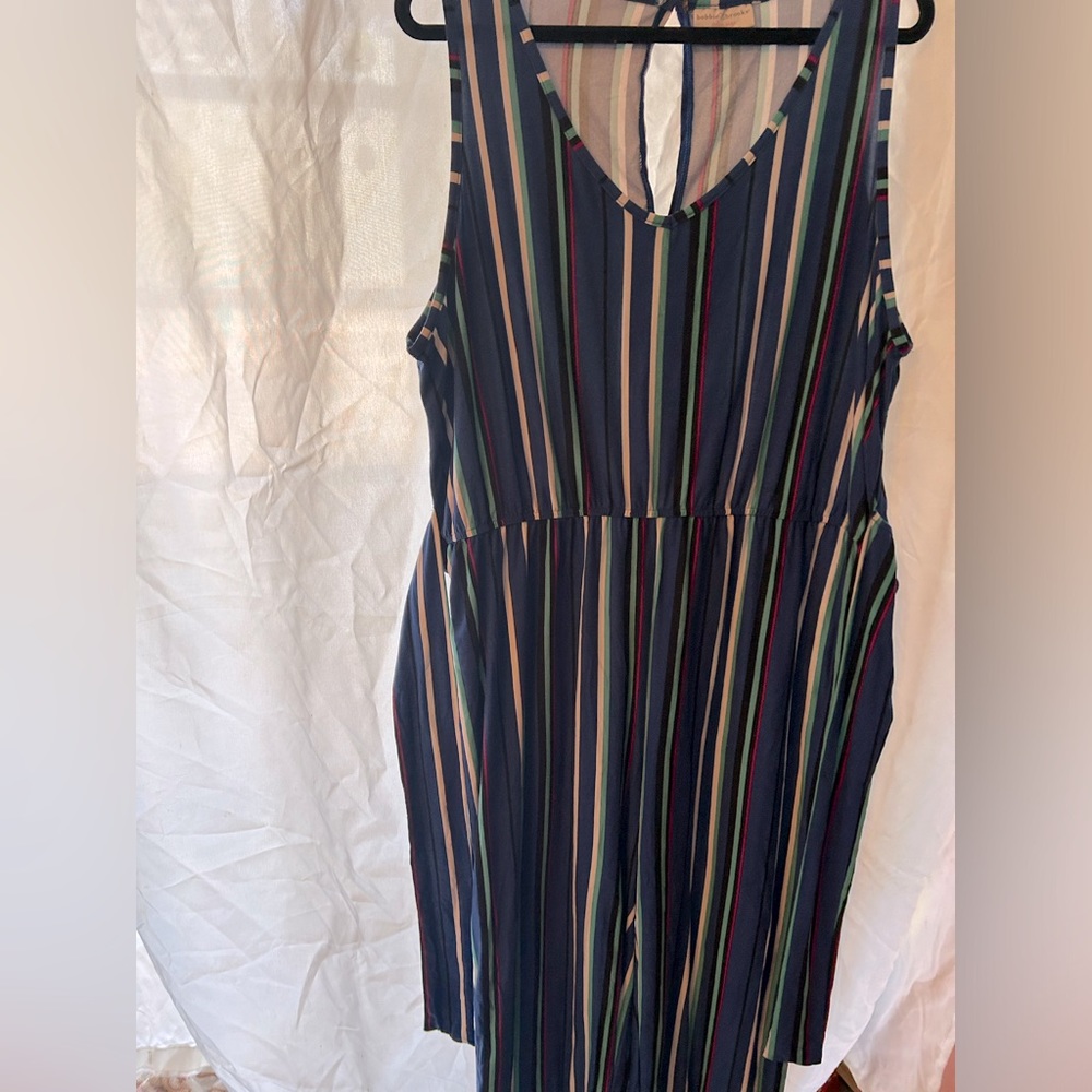 Woman’s Bobbi Brooks plus size 2x striped pants jumper suit